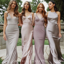 將圖片載入圖庫檢視器，The Alya Charmeuse Bridesmaid Series (Customisable) - WeddingConfetti
