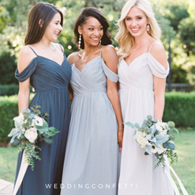 將圖片載入圖庫檢視器，The Celeste Chiffon Bridesmaid Off Shoulder Collection (Customisable) - WeddingConfetti