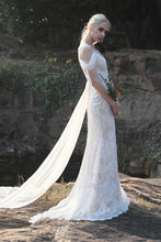 將圖片載入圖庫檢視器，The Kalista Bohemian Off Shoulder Gown - WeddingConfetti