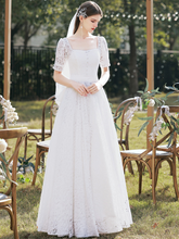 將圖片載入圖庫檢視器，The Veralyn Wedding Bridal Short Sleeves Gown - WeddingConfetti