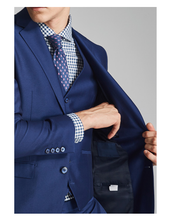 將圖片載入圖庫檢視器，Anthony Groom Blue Suit, Vest, Pants (3 Piece) - WeddingConfetti