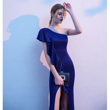 將圖片載入圖庫檢視器，The Reese Royal Blue Toga Gown - WeddingConfetti