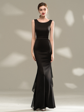 將圖片載入圖庫檢視器，The Rhea Black Sleeveless Dress - WeddingConfetti