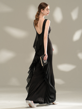 將圖片載入圖庫檢視器，The Rhea Black Sleeveless Dress - WeddingConfetti