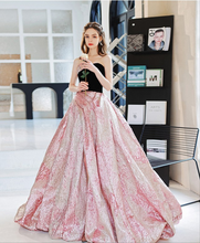 將圖片載入圖庫檢視器，The Kalisa Black Pink Diamante Tube Dress - WeddingConfetti