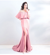 將圖片載入圖庫檢視器，The Henriette Pink Off Shoulder Gown - WeddingConfetti