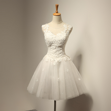 將圖片載入圖庫檢視器，The Teselly  White Sleeveless Short Tulle Dress - WeddingConfetti